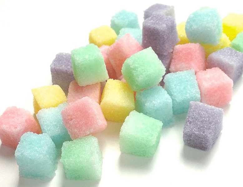 barevný cukr