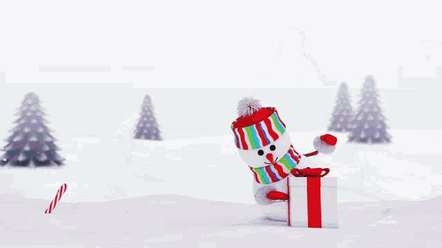Sněhulák jako GIF obrázek.