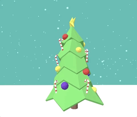 Vánoční animace a GIFy se stromečkem patří mezi nejoblíbenější.