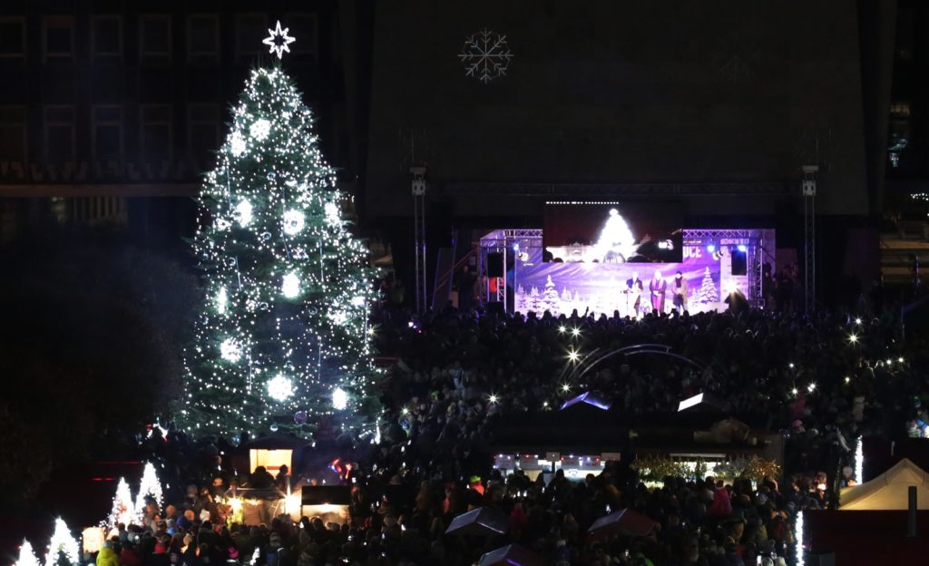 Rozsvěcení vánočního stromu v Ústí nad Labem.