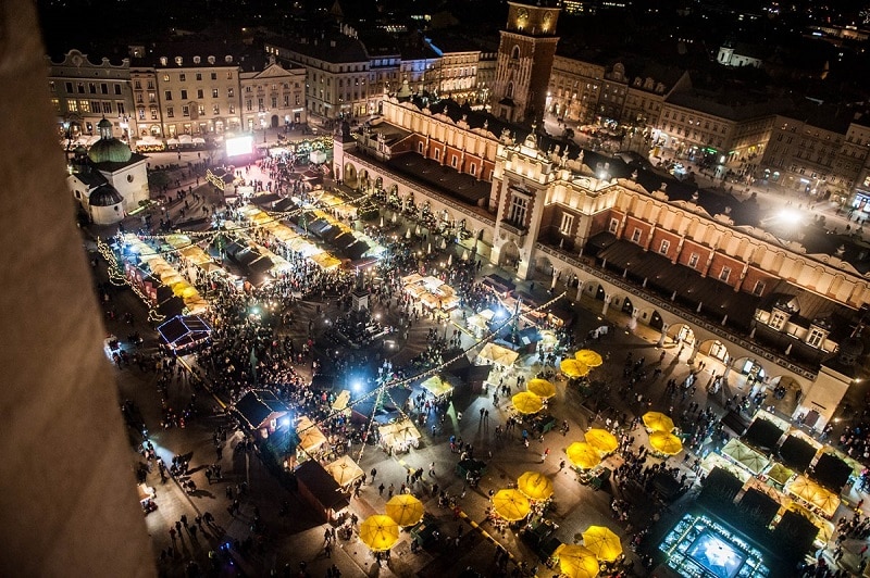Vánočním trhům v Krakově nelze nic dodat. Jsou jedny z nejpěknějších.