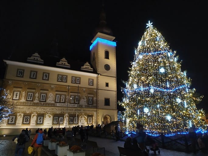 Vánoční strom v Mladé Boleslavi.