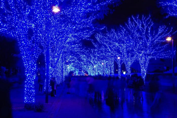 Vánoční osvětlení v Japonsku.