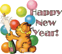 Garfield oslavuje Nový rok