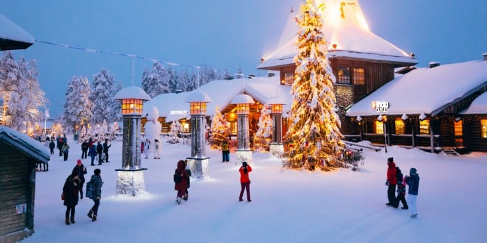 Vánoční vesnička v Rovaniemi.