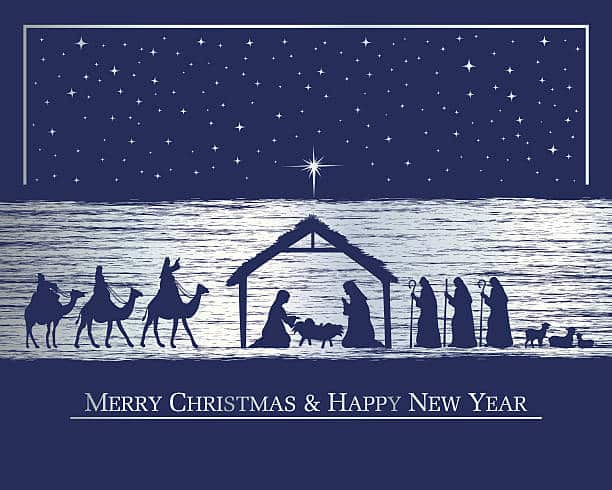 Vánoční pohlednice s Betlémem