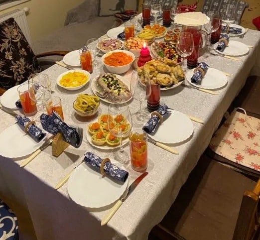 Štědrovečerní litevský stůl.