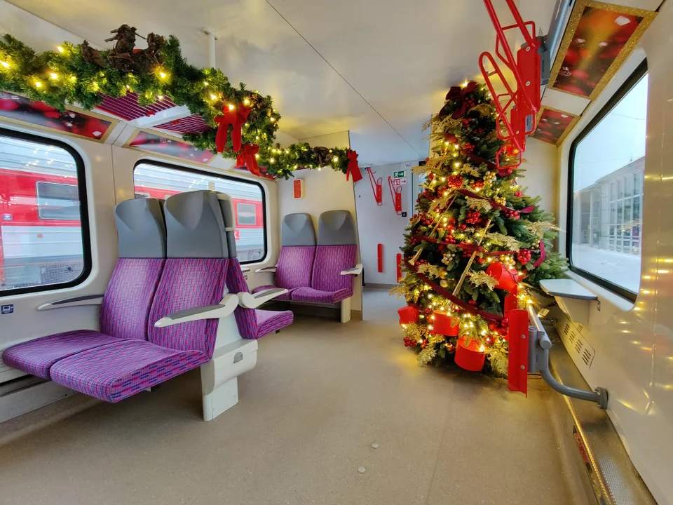 Vánoční vlak do Vilniusu.