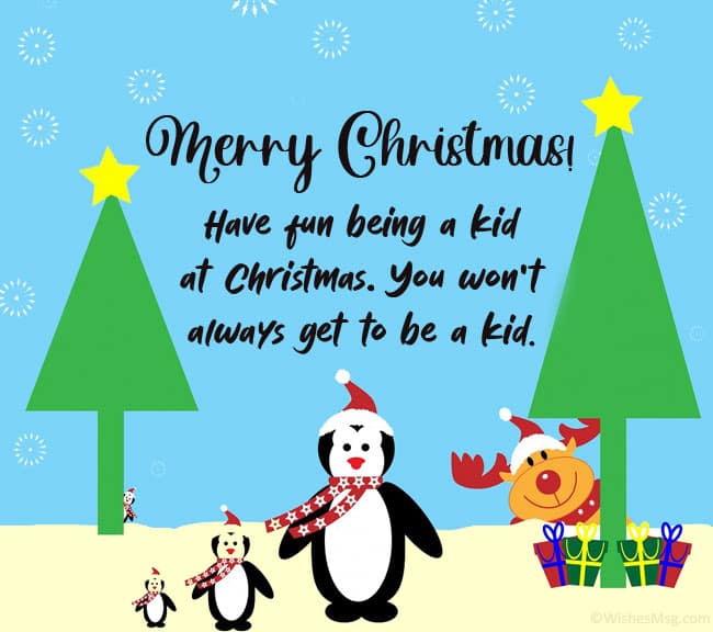 kreslené vánoční přání v jednoduchém stylu s tučňáky a sobem