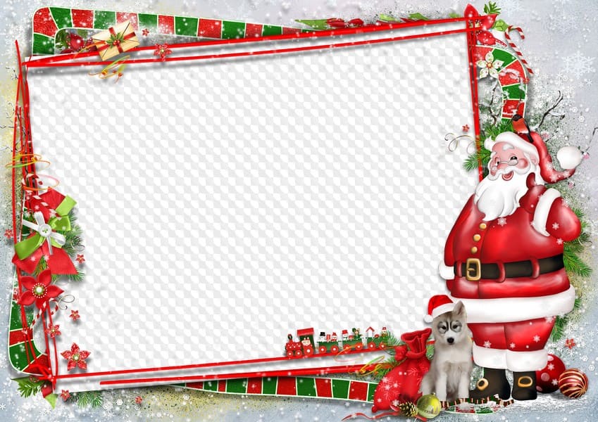 Santovský vánoční rámeček na vlastní fotografii