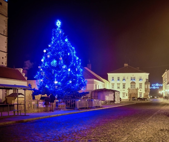 Vánoční strom v Ivančicích.