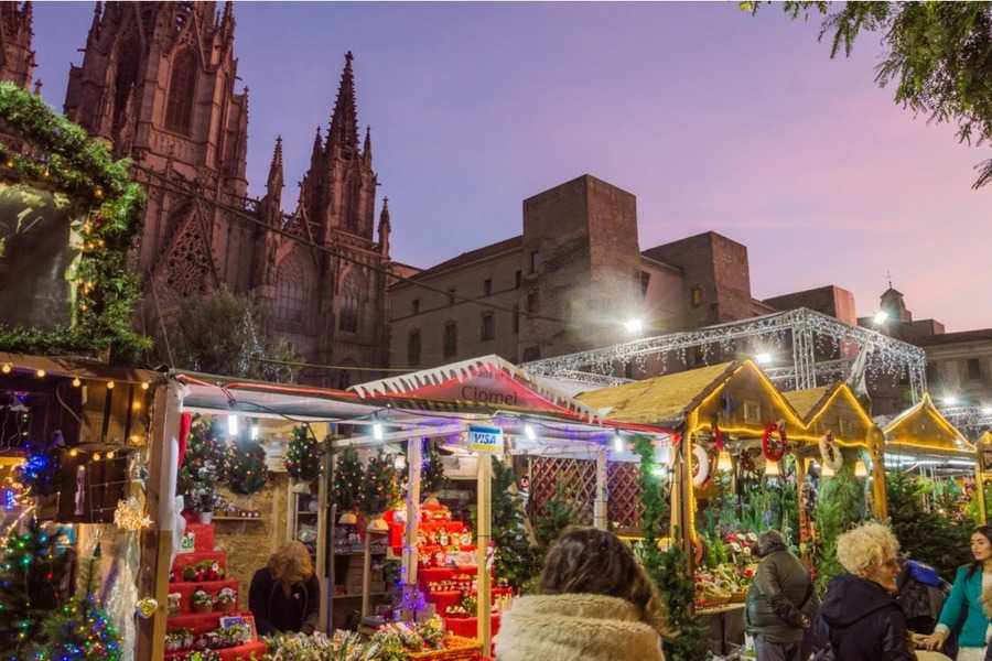 Vánoční trhy v Barceloně na Port Vell