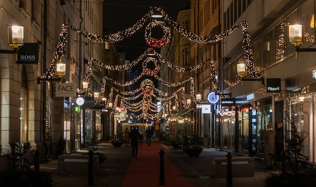 Vánoční výzdoba ve Stockholmu