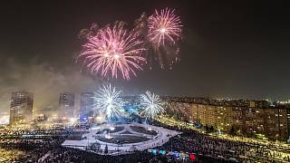 Novoroční ohňostroj v Ostravě