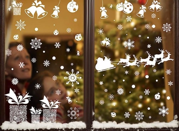 Vianočné samolepky na okno.