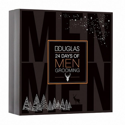 Černý kalendář k adventu pro muže značky Douglas.