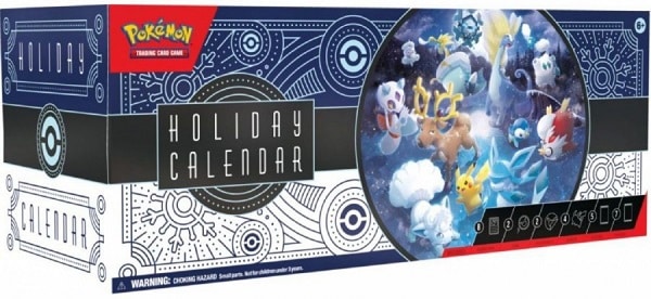 Modrý rozkládací adventní kalendář Pokémon.