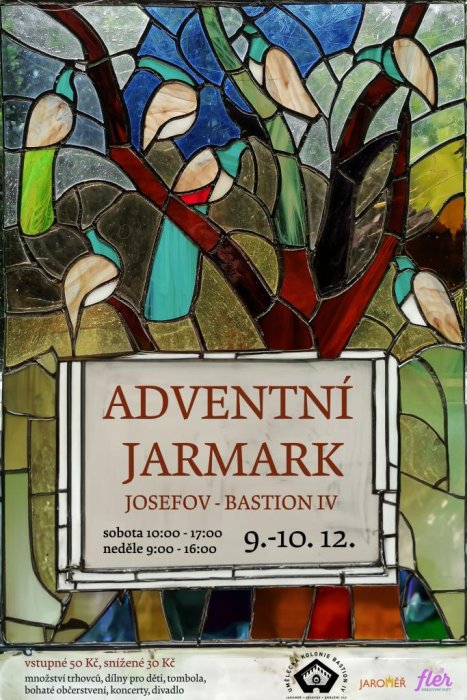 Plakát adventního jarmarku v Josefově.