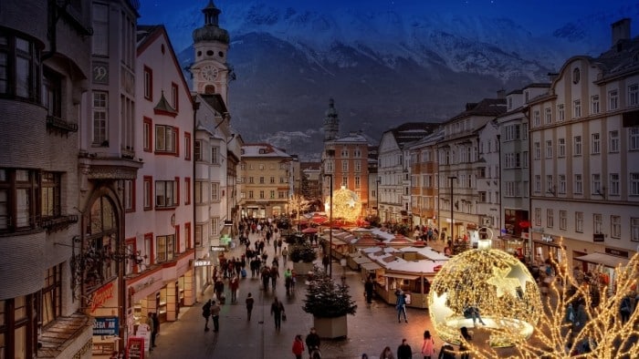 Histrorické centrum Innsbrucku.