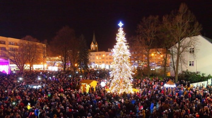 Vánoční strom ve Zlíně.