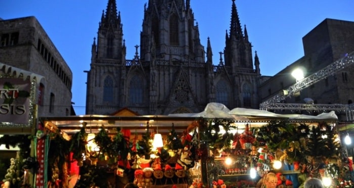 Barcelonské vianočné trhy.