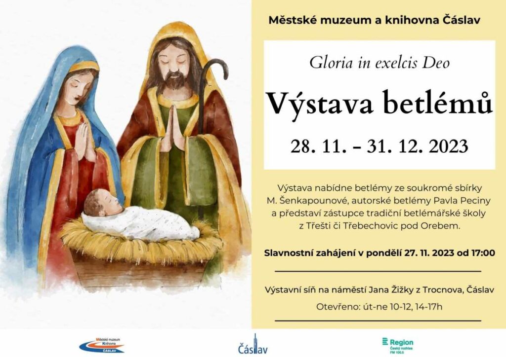 Plakát na výstavu betlémů v Čáslavi.