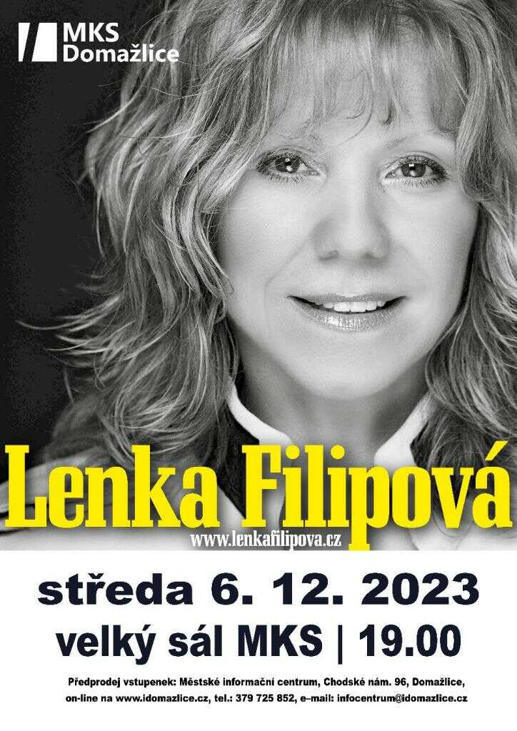 Plakát na vánoční koncert Lenky Filipové.