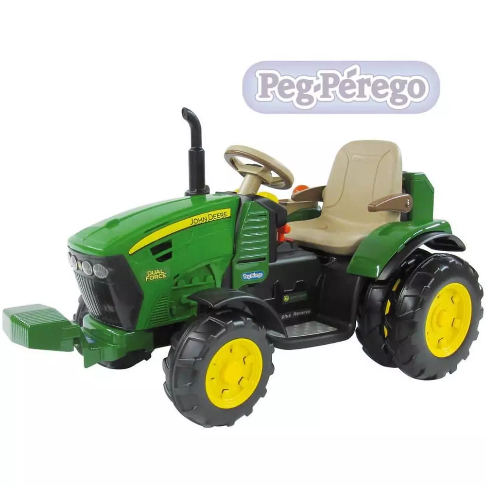 Zelený traktor pro děti - elektrické vozítko.