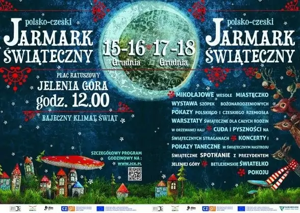 Plakát vánoční trhy v Jelení hoře - Polsko.